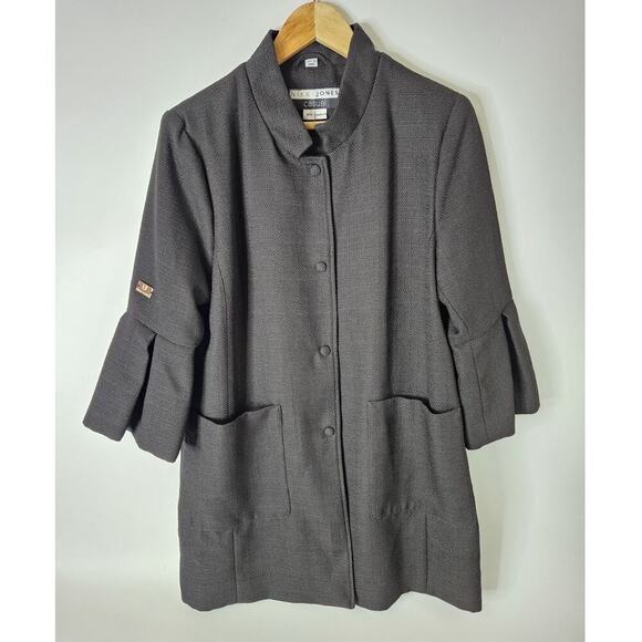 Nikki Jones Boutique Montreal Duster Blazer Dress Coat Women Size Medium - Picture 1 of 12